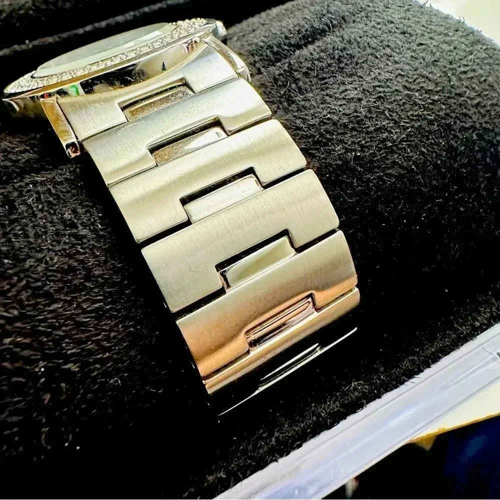 DKNY Stainless Steel With Pave Rhinestone/Crystal Watch Style 3495